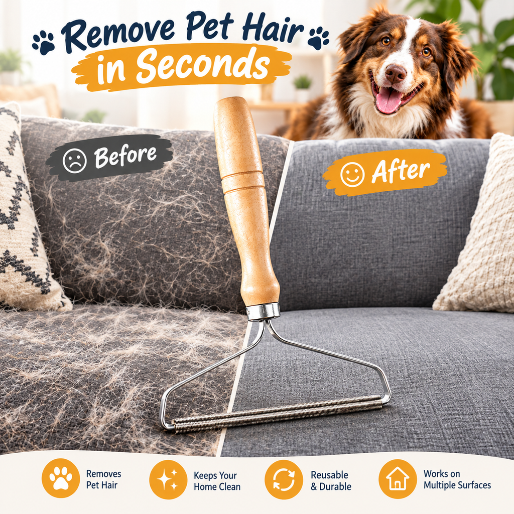 Reusable Pet Hair Scraper